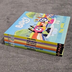 Bluey Lot of 6 Book Bundle The Pool,Bob Bilby,The Beach,The‎ Creek, Etc...